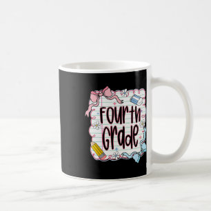 Caneca De Café Quarto Ano Volta às Aulas Para Meninas Caderno Ros