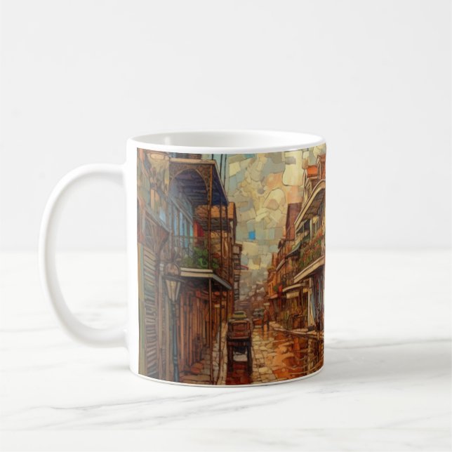 Caneca De Café Quarto Francês Nova Orleans, Estilo de Futuro (Esquerda)
