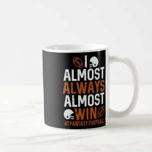 Caneca De Café Quase Sempre Ganho Na Fantasia Futebol Engraçado M