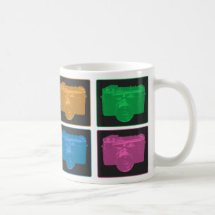Caneca De Café Quatro Câmeras Pop Art