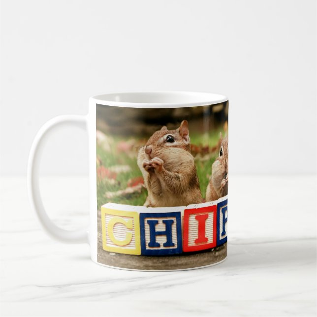 Caneca De Café quatro chipmunks bonitos (Esquerda)
