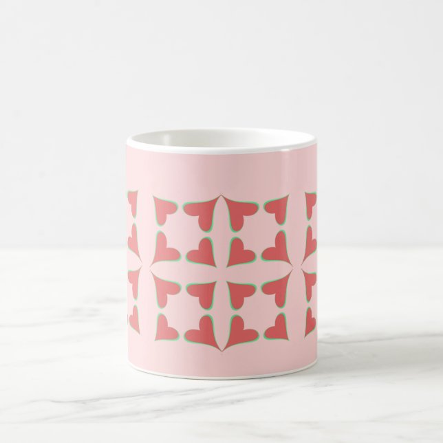 Caneca De Café Quatro Corações Quadrados (Centro)