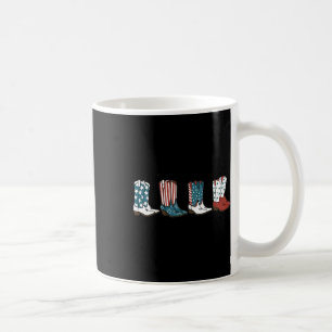 Caneca De Café Quatro De Julho 4º De Julho Botas Western Cowboy