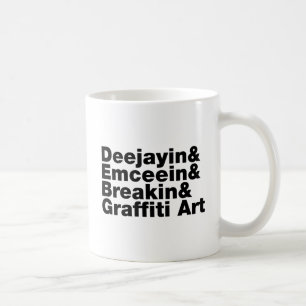 Caneca De Café Quatro elementos de Hip Hop