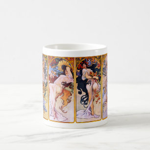 Caneca De Café Quatro estações por Alphonse Mucha 1895
