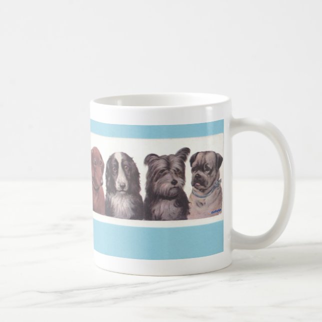 Caneca De Café Quatro filhotes de cachorro (Direita)