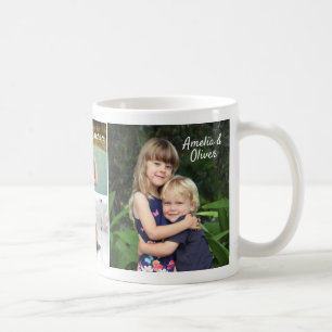 Caneca De Café Quatro Fotos Personalizadas da Família