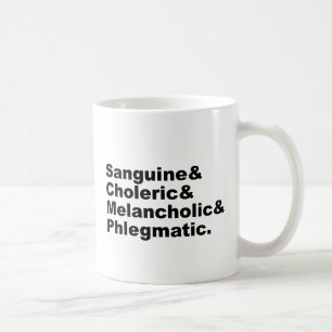 Caneca De Café Quatro Humores Sanguíneo Colérico Melancólico Fleu