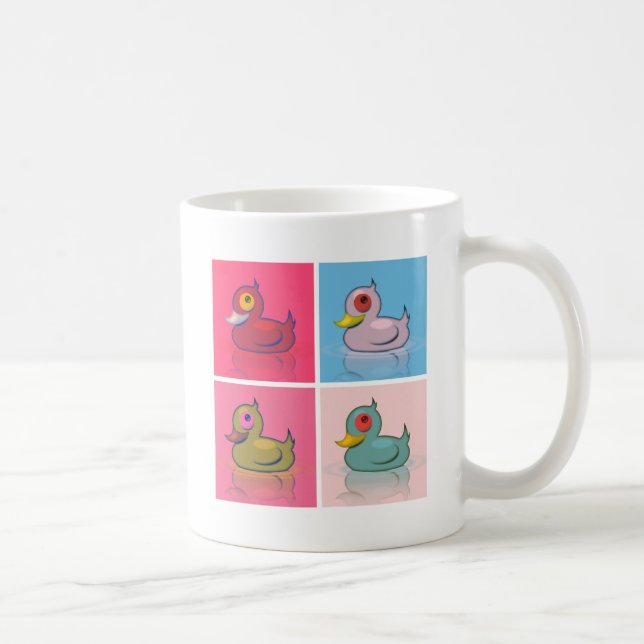 Caneca De Café Quatro patos coloridos (Direita)