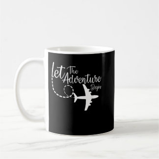 Caneca De Café Que a aventura comece a inspiração do avião Tra