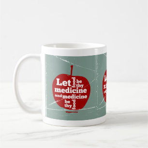 Caneca De Café Que a comida seja pela medicina Hipócrates