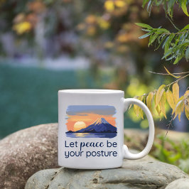 Caneca De Café Que a paz seja o seu pôr do sol da montanha