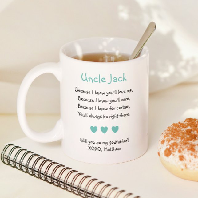 Caneca De Café Que Bonito Você Será Minha Foto Poema Do Padrinho. (Criador carregado)