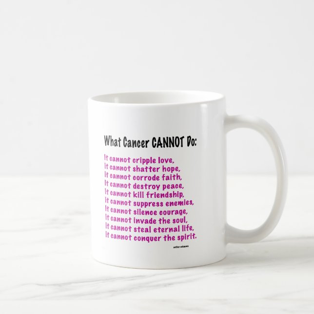 Caneca De Café Que Cancer Não Pode Fazer Mug (Direita)