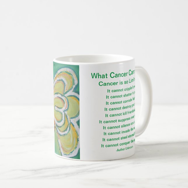 Caneca De Café Que Cancer Não Pode Fazer Poem Esperar Que A Xícar (Frente Esquerda)