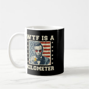 Caneca De Café Que diabos é um quilômetro Abe Lincoln 4 de julho