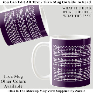 Caneca De Café Que diabos Mensagem Oculta 132WP Citação Divertida