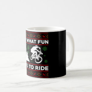 Caneca De Café Que Diversão É Andar De Bicicleta Natal