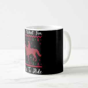 Caneca De Café Que Diversão É Cavalgar Natal
