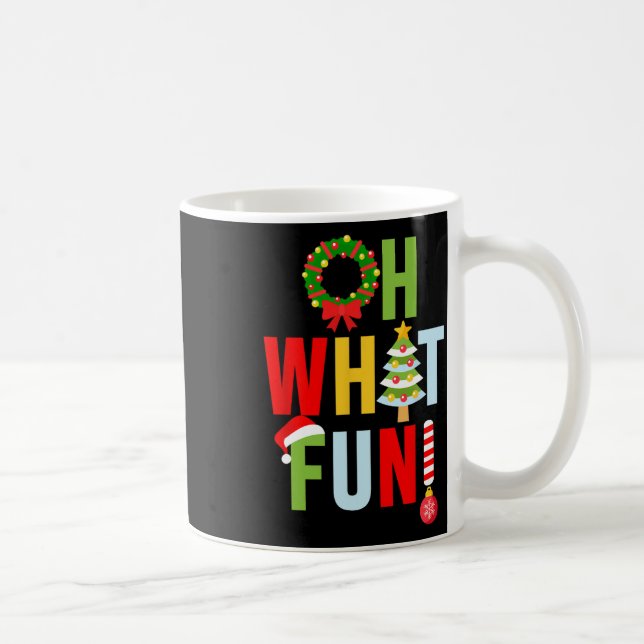 Caneca De Café Que Diversão O Natal Com Grinalda E Árvore  (Direita)