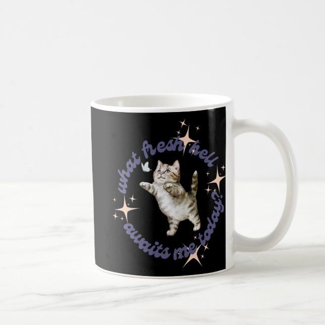 Caneca De Café Que Inferno Fresco Me Espera Hoje (Direita)