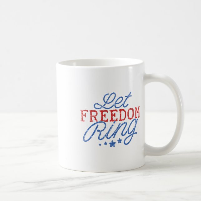 Caneca De Café Que Liberdade Toque Engraçado 4 De Julho Orgulho A (Direita)