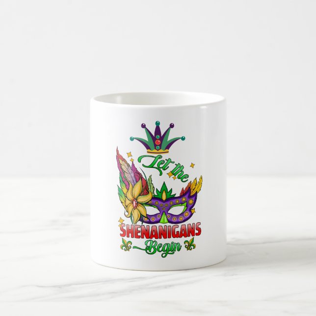 Caneca De Café Que Os Shenanigans Comecem A Mardi Gras Coffee Mug (Centro)