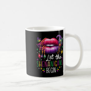 Caneca De Café Que Os Shenanigans Comecem Lábios Mardi Gras Nova