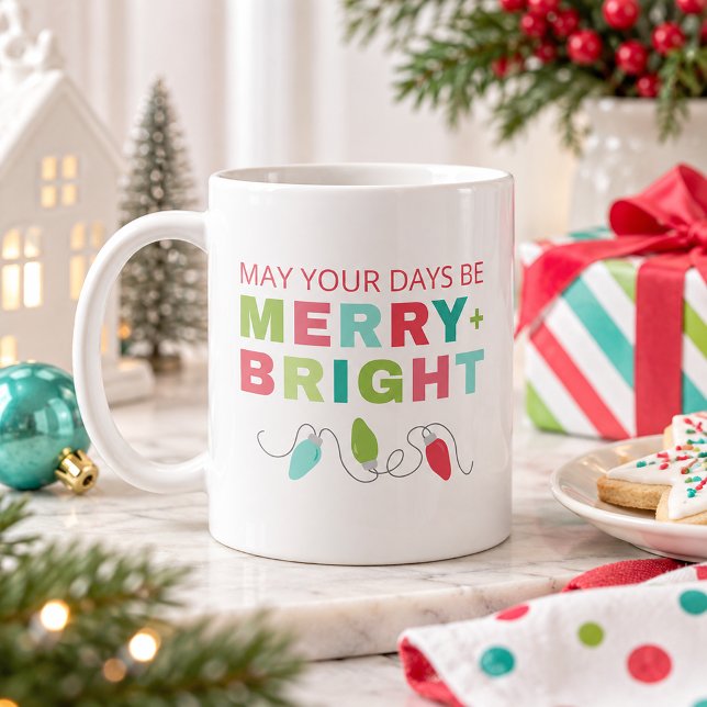 Caneca De Café Que Seus Dias Sejam Alegres e Radiosos Natal (Christmas Mug)