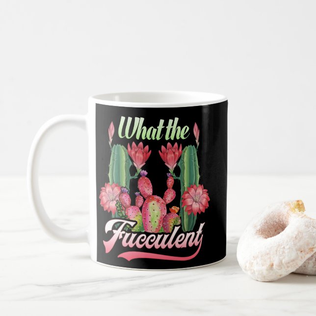Caneca De Café Que Suculentes Cactus Vegetais Gardening (Com Donut)