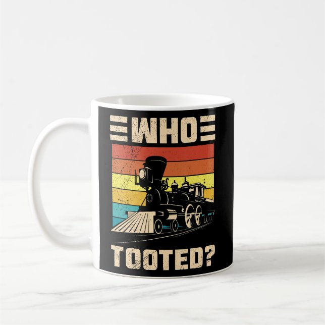 Caneca De Café Que Tocou O Furo Da Estrada De Comboio Engraçado P (Esquerda)