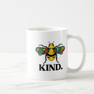 Caneca De Café Quebra-cabeça Bee Kind Fofo Conscientização do Aut
