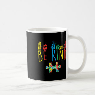 Caneca De Café Quebra-cabeça da Língua de Sinais Manual Ser Genti
