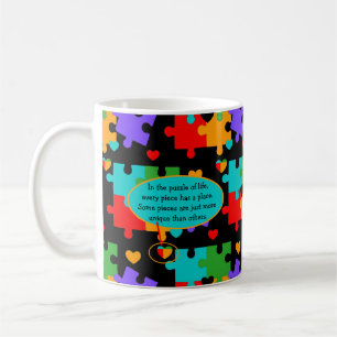 Caneca De Café Quebra-cabeça da vida