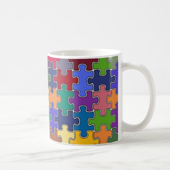 Caneca De Café quebra-cabeça de cores (Direita)