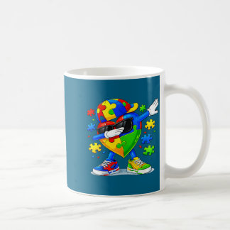 Caneca De Café Quebra-cabeça de dabbing conscientização do autism