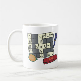 Caneca De Café Quebra-cabeça de espadas cruzadas