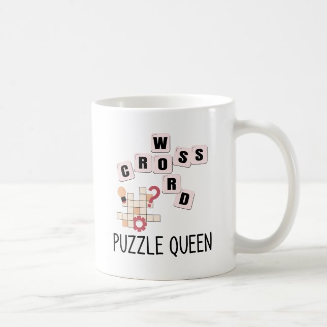 Caneca De Café Quebra-cabeça de palavra cruzada (Direita)