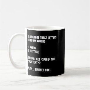 Caneca De Café Quebra-cabeça de palavras engraçado humor