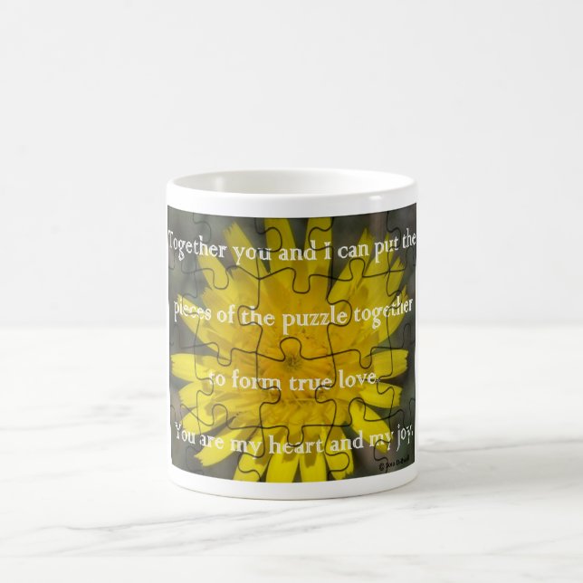 Caneca De Café Quebra-cabeça do amor (Centro)