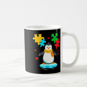 Caneca De Café Quebra-cabeça engraçado de pinguim mês de conscien