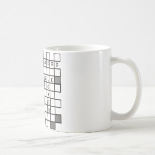 Caneca De Café quebra-cabeça transversal da palavra