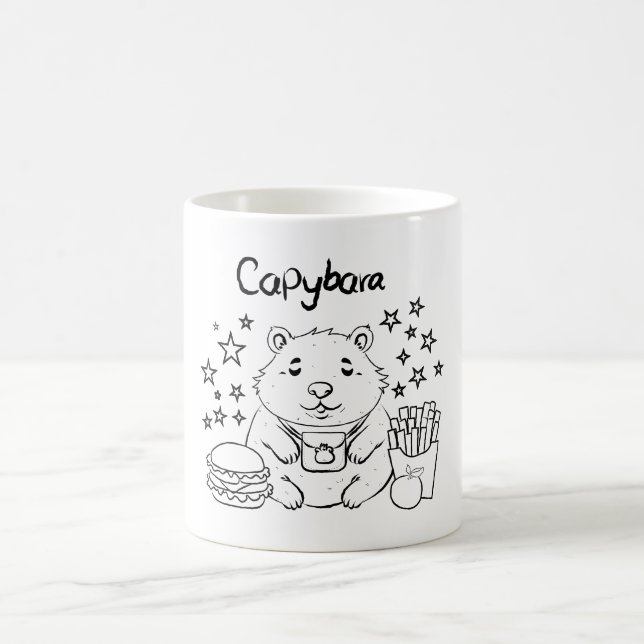 Caneca De Café Quebra de almoço de Capybara (Centro)