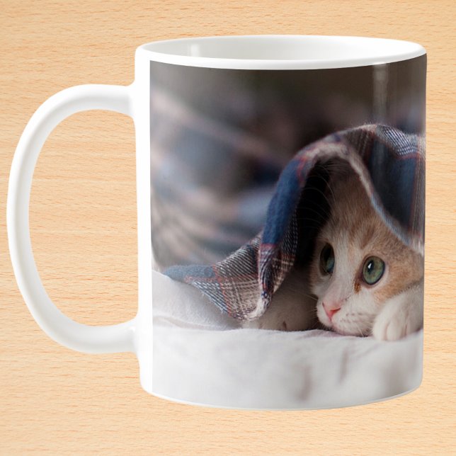 Caneca De Café Quebra de Foto de Cat Personalizada (Criador carregado)