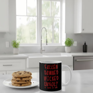 Caneca De Café Queda de Design religioso malvado