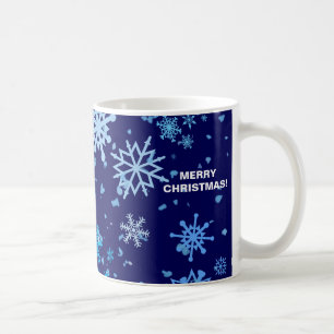 Caneca De Café Queda de neve da noite de Natal