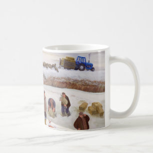 Caneca De Café Queda de neve do inverno