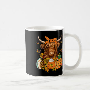 Caneca De Café Queda De Vaca E Deixa Pumpkins No Outono De Ação D
