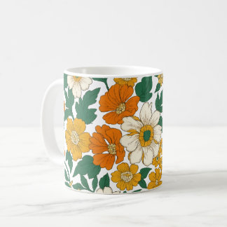 Caneca De Café Queda Floral