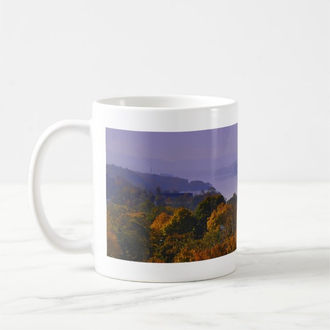 Caneca De Café Queda panorâmico do Rio Hudson (Esquerda)
